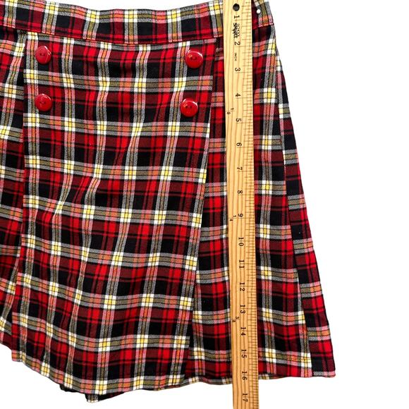 VTG 90s Plaid Skort Shirt Set Youth16 Mini Scottie Dog School Retro Fall Outfit - Picture 15 of 16